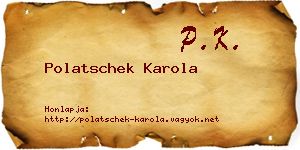 Polatschek Karola névjegykártya